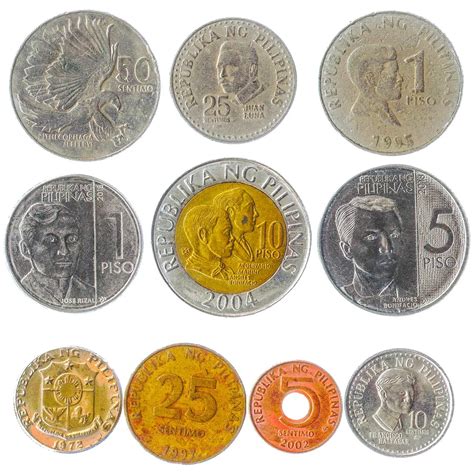 1000 centavos|Coins of the Philippine peso .